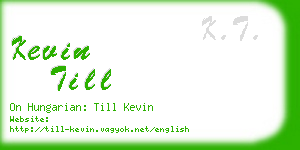 kevin till business card